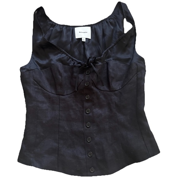 Reformation Tops - REFORMATION LINEN BUSTIER STYLE TOP SIZE 4 ROMANTIC VICTORIAN SEXY TRENDY